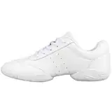 Mädchen Cheerleading Schuhe Geteilte Sohle Cheerleading Schuhe Wettbewerb Tennis Sneakers Atmungsaktiv Super Light White Cheer Schuhe für Frauen Sport Training Tennis Sneakers Weiß 33