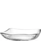 LEONARDO HOME Piazza Teller, 1 Stück, spülmaschinenfester Teller, moderner Servierteller aus Glas, Glasteller für Kuchen und Gebäck, Glasplatte zum Servieren, Höhe 4 cm, transparent, 024408