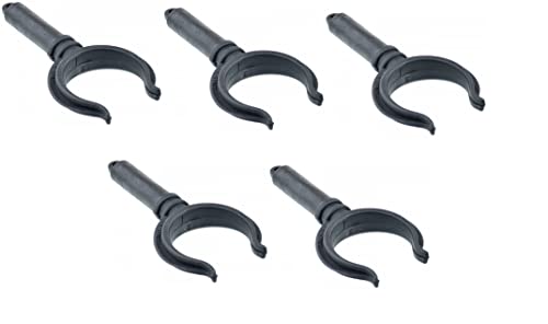 wellenshop 5X Nuova Rade Ruderdolle für Ø 51 mm Ruder Kunststoff Schwarz Rudergabel Ruderhalterung Schlauch-Boot Ruder-Zubehör