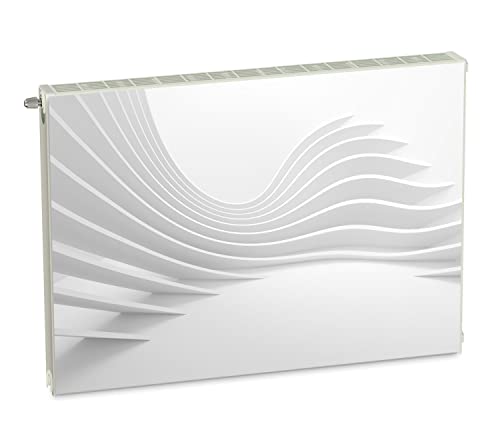 Magnet Heizkörperverkleidung Heizkörperabdeckung Grau Abstrakt 80x60 cm Heizung Abdeckung Verkleidung Magnetische Abdeckmatte Kühlschrank aus Einem Flexiblen Magneten Digitaler Aufdruck