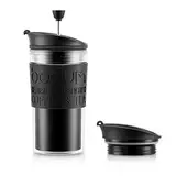 Bodum 11102-01S Travel Press Kaffeebereiter, Kunststoff, Schwarz/transparent, 8.9 cm