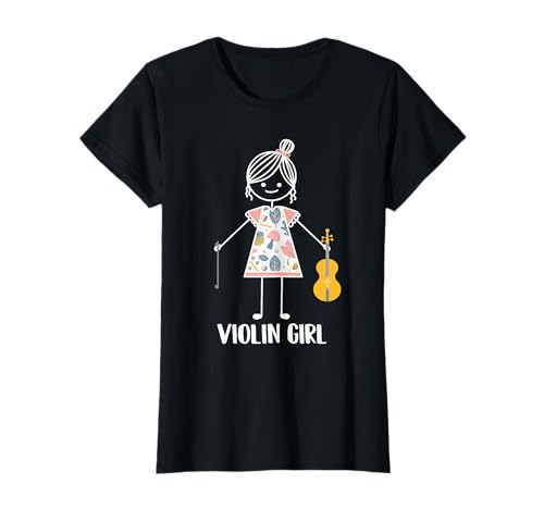 Violin Mädchen - Geige Instrument Musiker Orchester Geiger T-Shirt