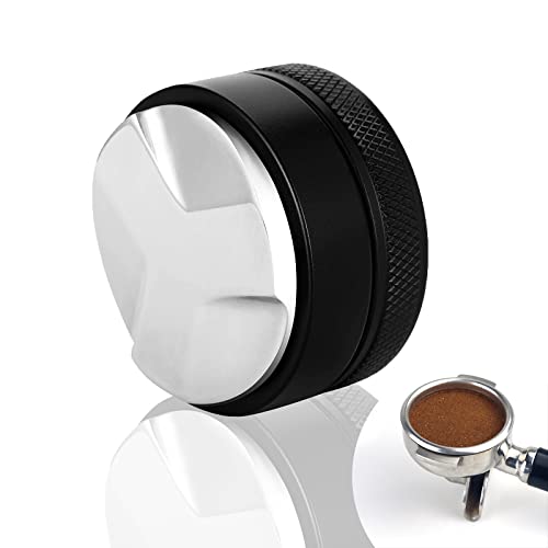 thirei Distributor, 51 mm 304 Edelstahl Leveler, Werkzeug zum Nivellieren von Gemahlenem Kaffee, Schwarz