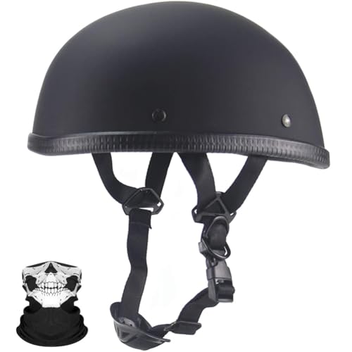 Yirunfa Halbschalenhelm mit ECE, Retro Motorrad Halbhelme Motorradhelm für Herren und Damen Jethelm Retro, Chopper Helm, Retro Motorrad Helm, Scooter-Helm, Offenem Helm, Moped Mofa-Helm