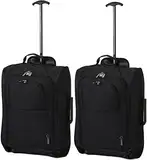 5 Cities The Valencia Collection Handgepäck Set of 2 TB023-830 Black, 55 cm, 42 L, Schwarz