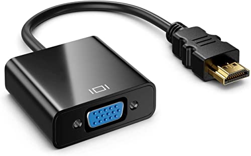 Omivine HDMI auf VGA Adapter, 1080P HDMI auf VGA Konverter (Stecker auf Buchse) für Desktop, Laptop, PC, Monitor, Projektor, HDTV, Chromebook, Raspberry PI, Roku, Xbox