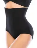 SURE YOU LIKE Shapewear Damen Miederslip Hohe Taille Bauchweg Unterhose Figurenformender Body Shapewear Miederhose Unterwäsche, Schwarz, M/L