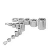 Distanzhülse für M6 (15 X 6,5 X 12) Aluminium (1 Stück) - AlMgSi0,5 Abstandhalter Abstandshülse Distanzbuchse Distanzstück Metallhülse Distanzrohr Wandabstandhalter Aluhülse Buchse
