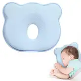 HIULLEN Babykissen Kopfkissen, Baby Kissen, Neugeborene Memory Foam Reisekissen, Babykissen Gegen Plattkopf, Neugeborenes Kissen für 0-12 Monate Kinder Bett Kinderwagen Autositz Gegen Kopfverformung