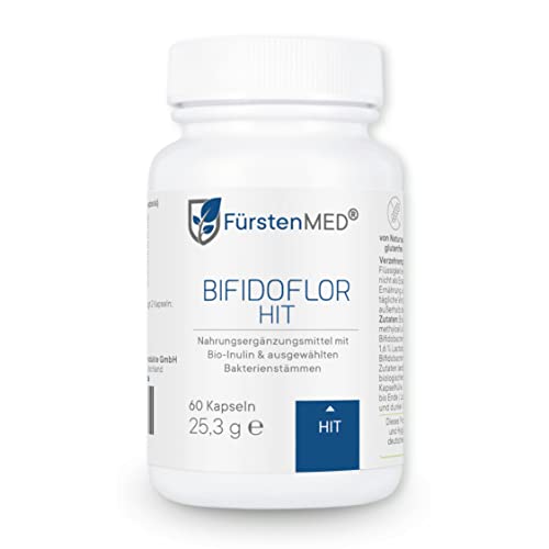 FürstenMED® Bifidoflor HIT - Lactobacillus und Bifidobacterium Kapseln bei Histaminintoleranz - 60 magensaftresistente Kapseln - Laborgeprüft, Vegan & Ohne Zusätze