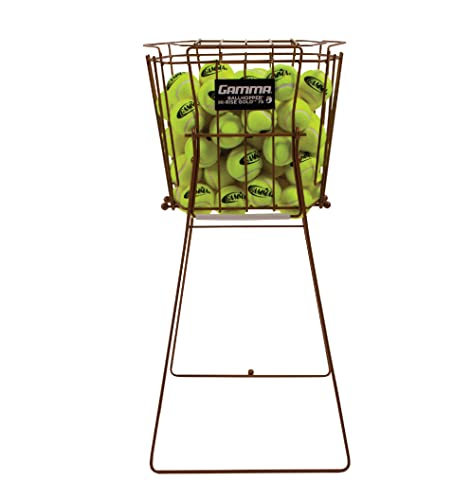 GAMMA Sport Tennis ballhoppers – langlebig, praktisch, robuste Konstruktion, für Tennis Ball Pickup, Transport und Aufbewahrung, (verschiedene Designs/Kapazitäten zu halten 50, 55, 75, 90, 110, 140 Bälle), Unisex, Hi-Rise 75, Gold (Holds 75 Balls), Holds