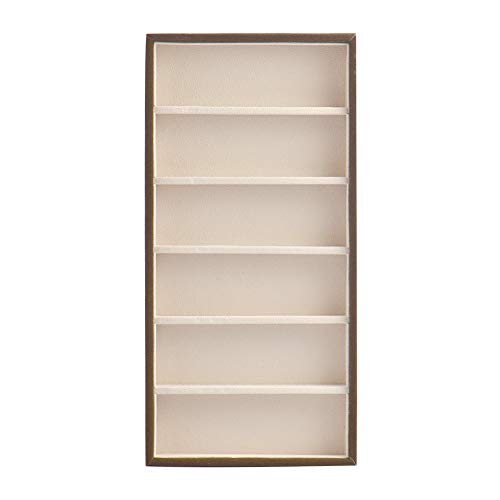 Gcroet 6 Slot Brille anzeigen Box, Brille Organizer Sorting Box, Sonnenbrillen Brillen-Speicher-Fall, Brillen Storage Rack-Halter-Behälter, Schmuckuhren Show Case-Anzeigen-Behälter-Standplatz-Beige