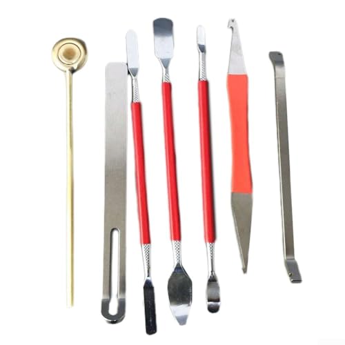 Zoegneer Saxophon-Reparaturwerkzeuge, komplettes Werkzeug-Set für Holzblasinstrumentenreparaturen für Musiker und Heimwerker (6 Stück, rot)