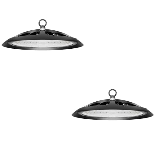 ANTENLICHT 2 Stücke Hallenstrahler LED High Bay Light 200W in Kaltweiß 6000K mit Ultradünn Treiber, LED UFO Hallenbeleuchtung mit Höhen Effizienz 170LM/W, Abstrahlwinkel 90° Schutzart IP65