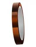 Hitzebeständiges Klebeband,Kapton Tape Hohen Temperaturen Klebeband Polyimid Elektronik Isolierband für 3D-Drucker Löten, Pulverbeschichtung, Sublimation und isolierenden Leiterplatten (10 mm x 33 m)