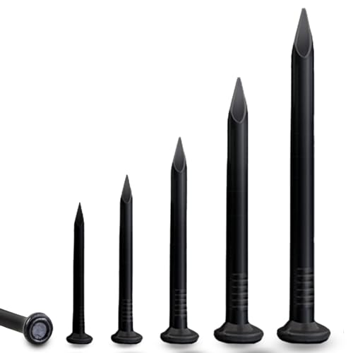 SHUNCHG 100 Stück 20mm Stahlnägel Nägel für Betonwände Holzarbeiten Ziegelstein,Bildernägel Nails Verzinkt Kohlenstoffstahl Schwarz Universeller Einsatz im Innen- und Außenbereich