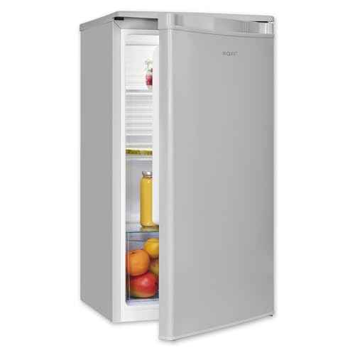 Exquisit Vollraumkühlschrank 75 Liter, Freistehend, Kühlschrank klein und kompakt, 45cm Breit, LED-Innenbeleuchtung, KS585-V-091E (Grau)