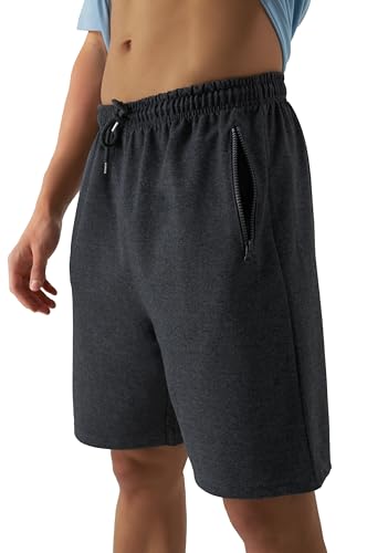 Smith & Solo Sporthose Herren Kurz - Kurze Hosen Herren, Laufshorts Männer Sommer Baumwolle Jogginghose Fitnesshose Sport Sportshorts Bermuda Shorts Hose Trainingshose Tennis (XL, Anthrazit)