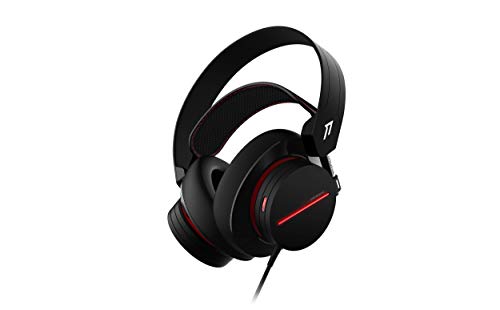 1More H1007 Spearhead Gaming Headset Over-Ear mit Kabel (7.1-Surround-Sound, 54 mm-Treiber, Dual Mikrofon) für PC, Xbox, PS4, Mobilgeräte Schwarz