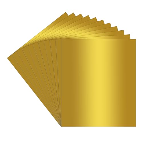 Goldpapier zum Basteln A4 Goldpapier, 60 Blatt 250gsm Metallic Mirror Gold Papier, für DIY Projekt Scrapbooking und Party Dekorationen, Hochzeiten, Geburtstagsfeiern