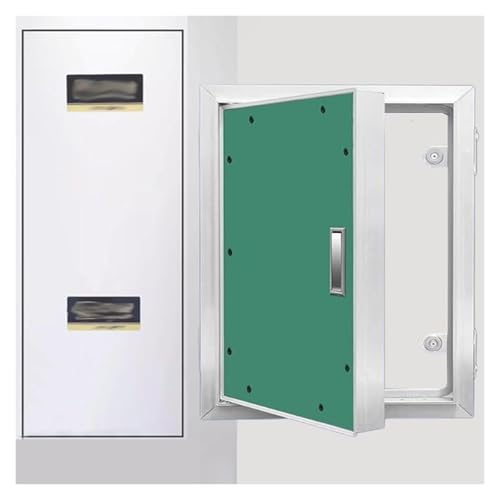Revisionsklappe Trockenbau Lackierbare Revisionsklappe für Trockenbauwände, Revisionsklappe aus Aluminium mit Griff für Elektro-/Kabelverlegungs-/Brandschutzinspektion, vertikal(10x16in/25.4x40.6cm)