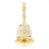 KUBDPQOR Vintage Hand Bell – Weißgoldene Glocke zum Aufhängen, Handglocke im Retro-Stil für vielfältige Anwendungen – Melody Bell Single Bells