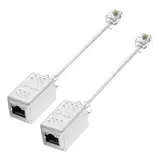 HAWAKA RJ45 Ethernet-Splitter, RJ45-Netzwerk-Splitterkabel, Adapter von RJ45-Buchse auf RJ11-Stecker, Ethernet-RJ45-8P8C-zu-Telefonkabel-RJ11-6P4C-Konverter