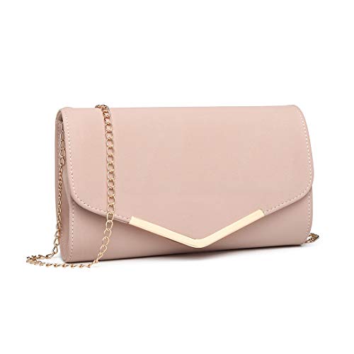 Miss Lulu Clutch Damen Abendtasche Elegante Kettentasche Damen Tasche Clutch Bag Handtasche Hochzeit Umhängetasche Mädchen klein Umhängetasche