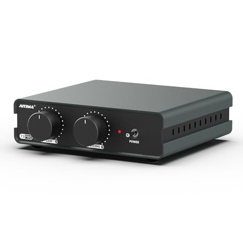 AIYIMA T3PRO MM/MC RIAA Phono-Vorverstärker für Plattenspieler/Schallplattenspieler/Heimverstärker, professioneller Phonographen-Vorverstärker mit Verstärkungs- und Lautstärkeregelung und AC-Netzteil