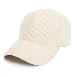 JOYISURE Baseball Cap Unisex Einfarbige Cord Baseballmütze Sommer Beiläufiger Schirmmütze Einstellbar Atmungsaktiv Baseballkappe UV-Schutz Kappe für Draussen,Sport, Reisen,Beige, Einheitsgröße