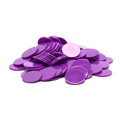 Jetons 9 Farben 25mm 100 Teile/Batch Plastik Poker Chips Bingo spaß Familie Club Board Spiel Spielzeug kreative Geschenk Jetons Chips (Size : Purple)