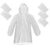 Jetking Regenponcho,Regencape Einmal 5 StüCk Regen Ponchos - Einweg Regenponcho Mit Kapuze FüR Festival Wandern, Wandern, Radfahren,Camping, Konzerte