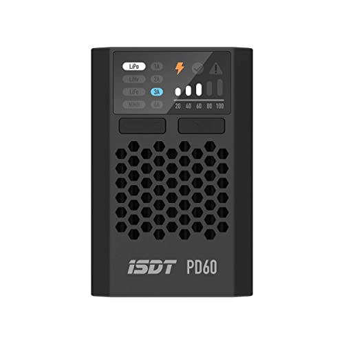 ISDT PD60 60W 6A Lipo Akku Ladegerät Balance Entlader PD Input für 1-4S LiPo/Life/Lilon/LiHv/Pb/NiMH RC Akku Batterien