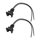 Be In Your Mind 2 Stück 2-poliger Kabelbaum für Auto Einspritzdüsen Stecker Auto Lichtverbindung Reparaturstecker Kabelbaum 16 AWG 15 cm 828657-3 für Auto LKW Wohnmobil Schwarz