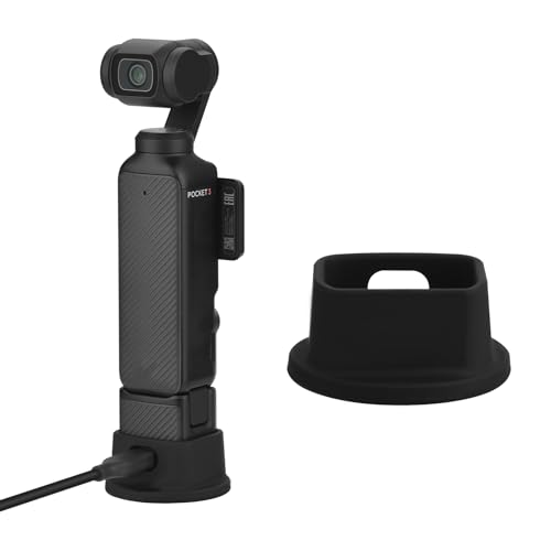 BRDRC Kamerahalterung Ständer Basis für DJI OSMO Pocket 3 Silikon Stützbasis Desktop Stabile Halterung rutschfeste Unterstützung Adapter Kamerahalterung Zubehör