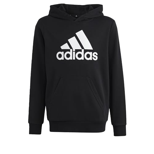 adidas Unisex Kinder Hooded Sweat U Bl Hoodie, Black/White, HR6380, 164