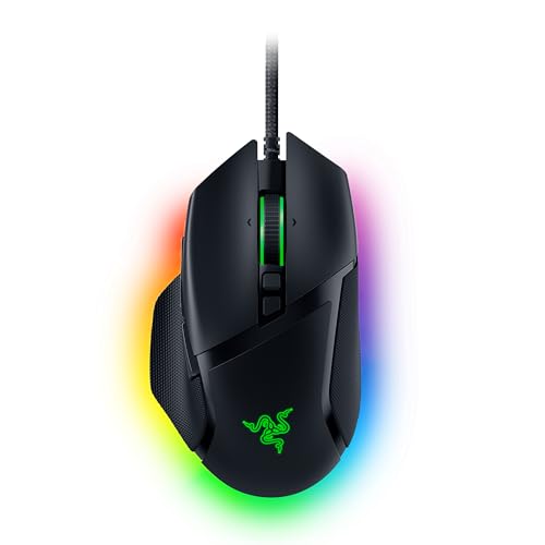 Razer Basilisk V3 - Kabelgebundene, anpassbare Gaming Maus mit Chroma RGB für PC/Mac (10+1 programmierbare Tasten, neigbares HyperScroll Mausrad, ergonomisches Design) Schwarz