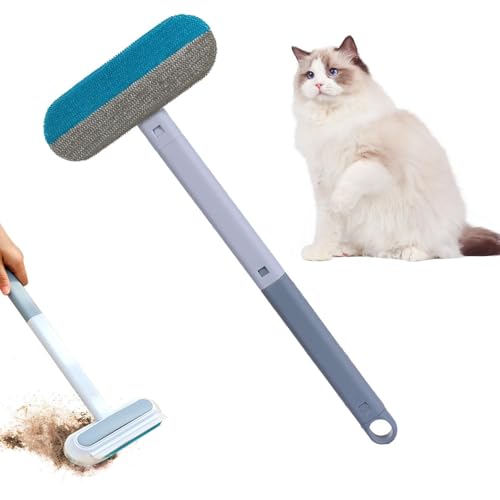 2 Stück Tierhaarentferner Multifunktion Langen Griff, 3 In 1 Pet Hair Remover, Tierhaarentferner Hunde Kleiderbürste, Katzenhaarentferner Kleidung Katzenfellbürste Fusselbürste Tierhaare Teppich Bürst