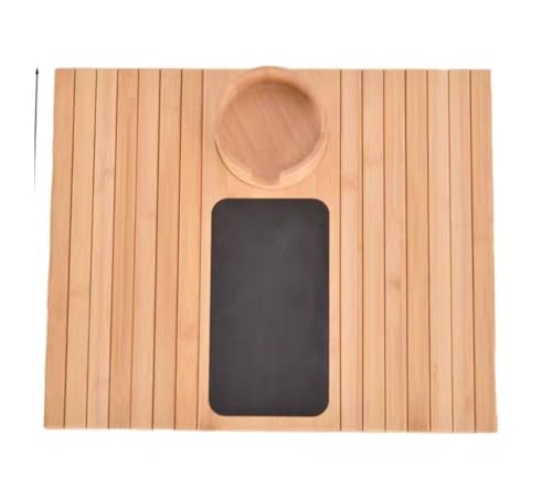 Couch-Armtablett, Sofa-Tabletttisch, Sofa-Armlehnen-Tabletttisch, rutschfester Getränkehalter, tragbarer Couch-Getränkehalter, Armlehnen-Getränkehalter mit zwei Taschen, platzsparender Beistelltisch f