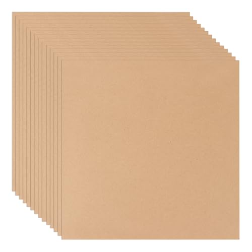 GBACHOOSE 15 Stück MDF Holzplatten zum Basteln, 30x30CM Mittlere Dichte Fiberboard, MDF Platten 3mm für Laubsäge, Brandmalerei, Modellierung, Laserschnitt, CNC Router, Durchbrochenes