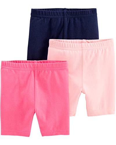 Simple Joys by Carter's Baby Mädchen 3-Pack Bike Shorts, Rosa/Marineblau, 5 Jahre (3er Pack)