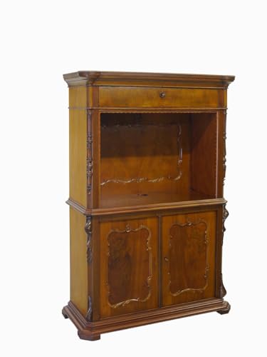 Schreibschrank Sekretär TV-Schrank Antik Louis Philippe um 1870 Nussbaum (11059)