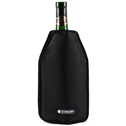 Le Creuset, Aktiv-Weinkühler für Wein oder Champagner, Schwarz, Wasserabweisender Stoff, 22 x 15.5 x 2.1 cm, WA-126, 59142010006068