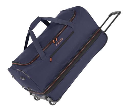 Travelite Trolley Reisetasche mit Rollen groß, erweiterbares Volumen, Basics, Weichgepäck Rolltasche mit Dehnfalte, 70 cm, 98-119 Liter