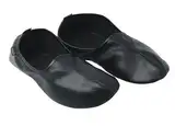 Akdam Unisex-Hausschuhe aus echtem Leder – bequeme Hausschuhe für Zuhause, Schwarz , 38 EU