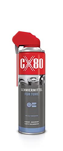 CX80 | 500ml Schmiermittel für Tore | Pflegespray für Garagen-, Roll-, Schiebe- & Flügeltore | Schmierung, Korrosionsschutz & Enteisung | gegen Quietschgeräusche & Schwergängigkeit