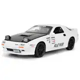 imtfzct 1/32 Mazda RX7 Modellauto, Spielzeugauto aus Aluminiumdruckguss, Spielzeugmodellauto zum Sammeln, Spielzeugauto mit Sound- und Lichtfunktion und Pull-Back-Funktion, Geschenk für Kinder(weiß)