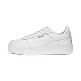 PUMA Damen Carina Street Sneaker, White White Gold, 36 EU