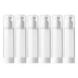 6 STÜCKE 100ml Airless Pumpspender Leer,creme spender reiseflaschen zum befüllen，Pumpflasche，Nachfüllbar Vakuum Kosmetikbehälter，Leer Lotion Pumpflasche für Reise Home Verwendung