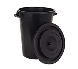 Spetebo Universaltonne 100 Liter mit Deckel - schwarz - Kunststoff und 2 Tragegriffen